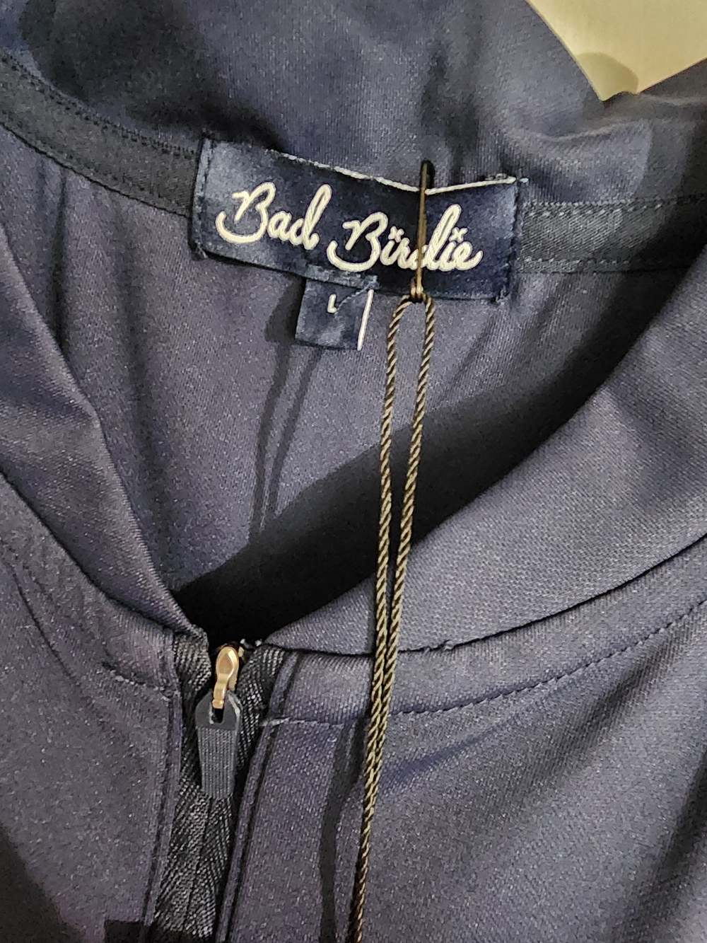 Bad Birdie Navy Zip-Front Athletic Top - Picture 5 of 6